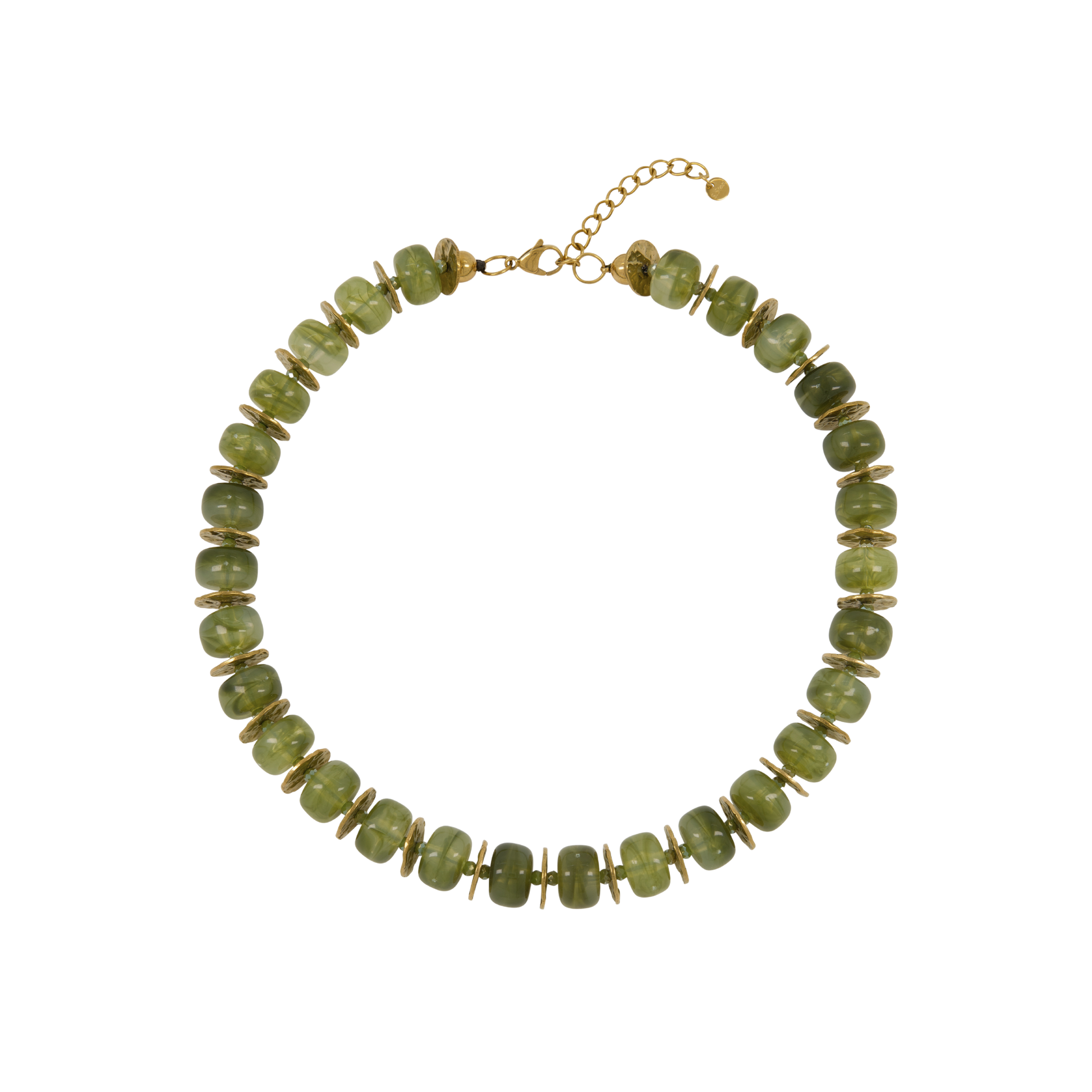 Olive Verde Bead Necklace