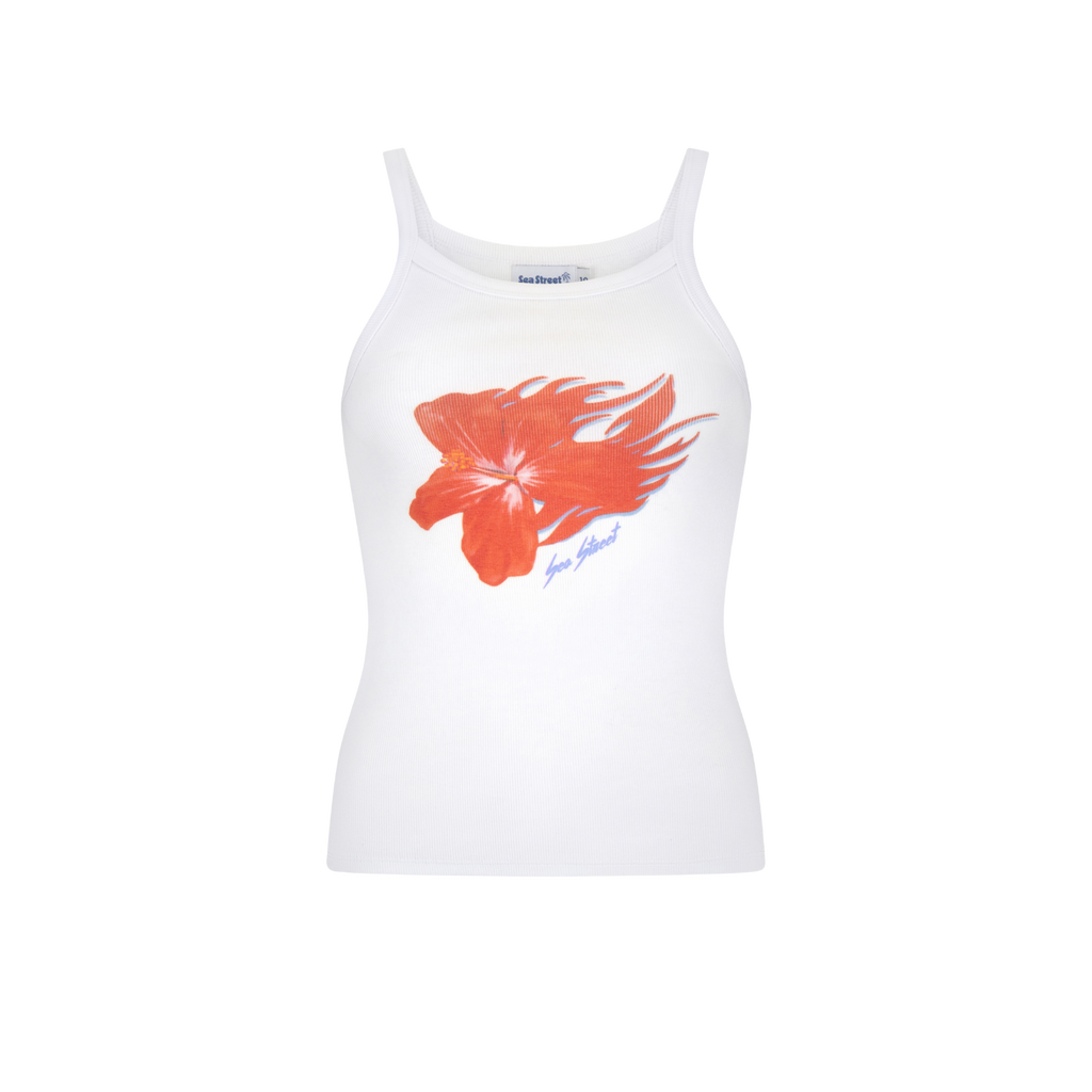 Flaming Hibiscus Singlet