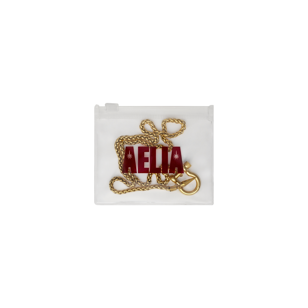 Gold Chain with Charm 18k Gold Plated Necklace