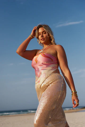 Seashell Motel Silk Scarf - Conch