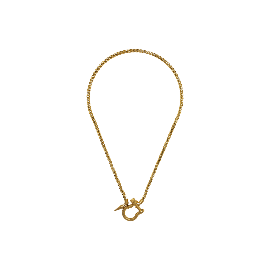 Gold Chain with Charm 18k Gold Plated Necklace