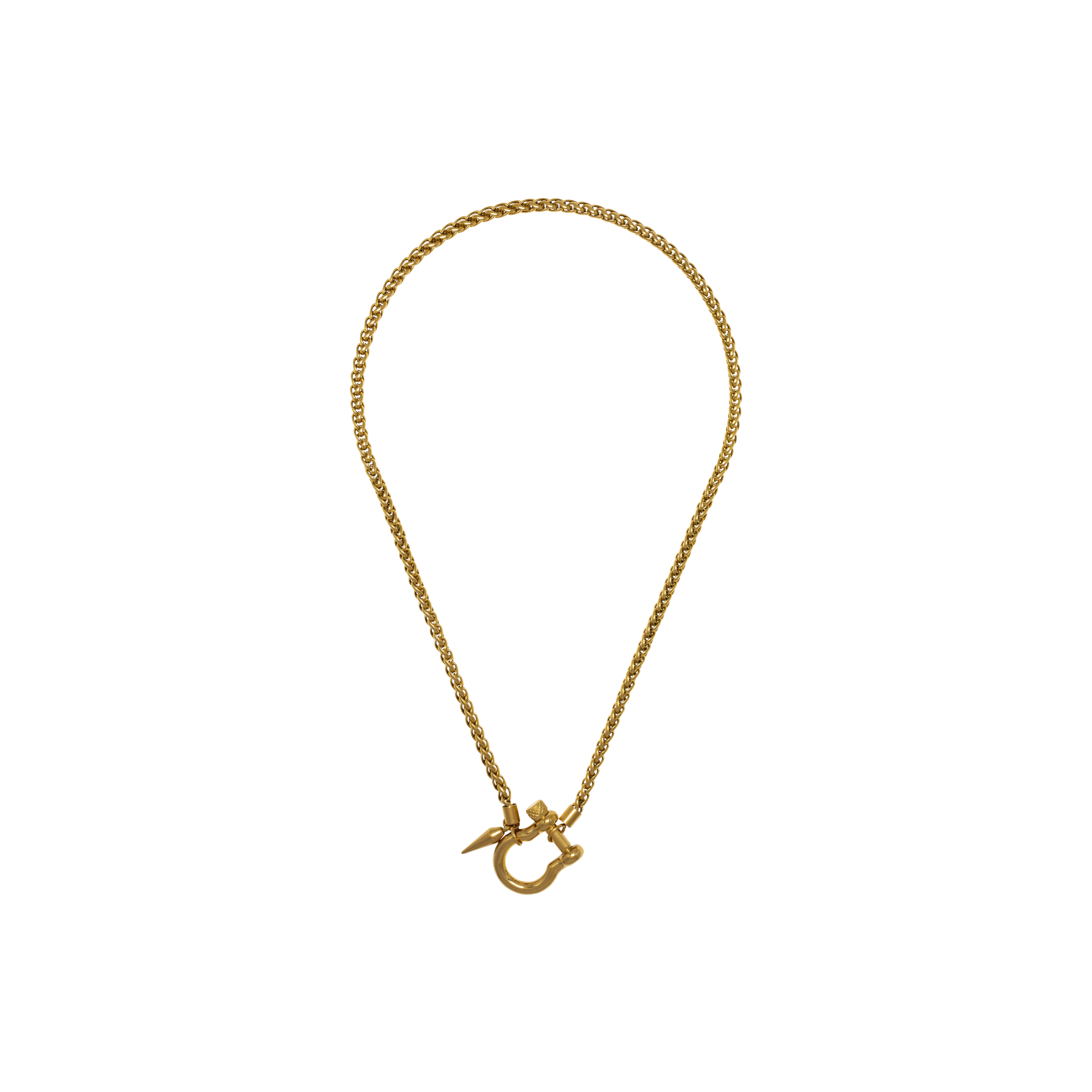 Gold Chain with Charm 18k Gold Plated Necklace