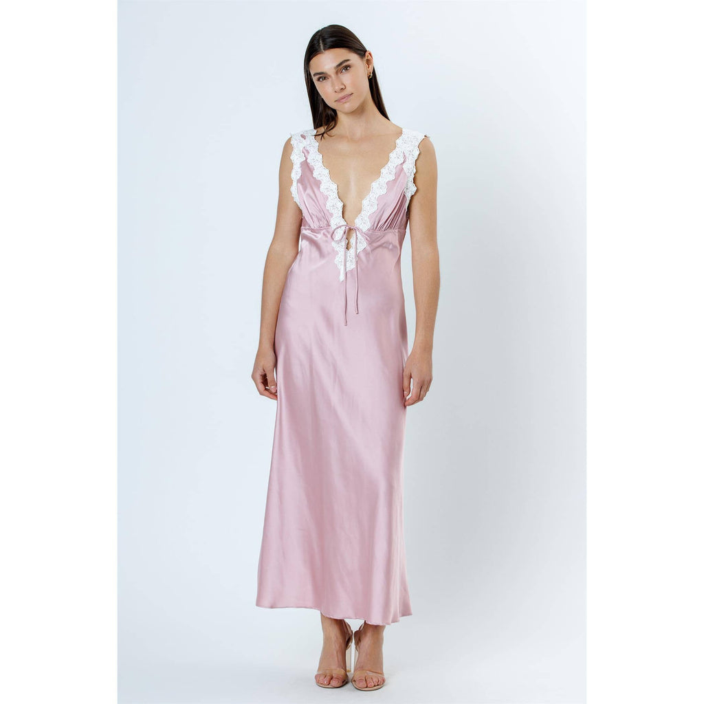 STORIA ROSE PINK MIDI DRESS