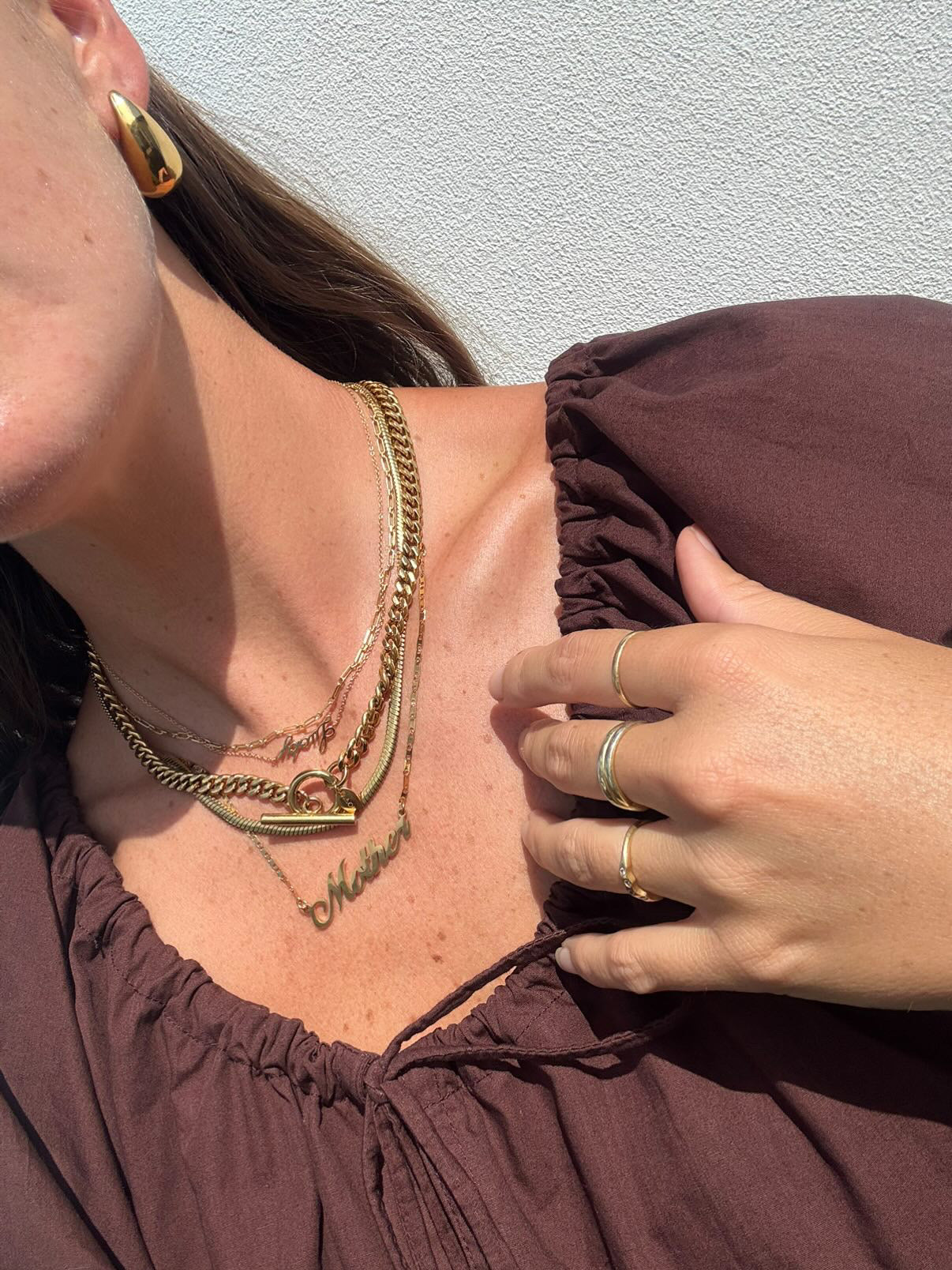 Mother Necklace 18k Gold Plated