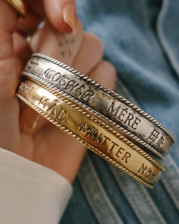 "Mother" in Every Language Vintage Bangle