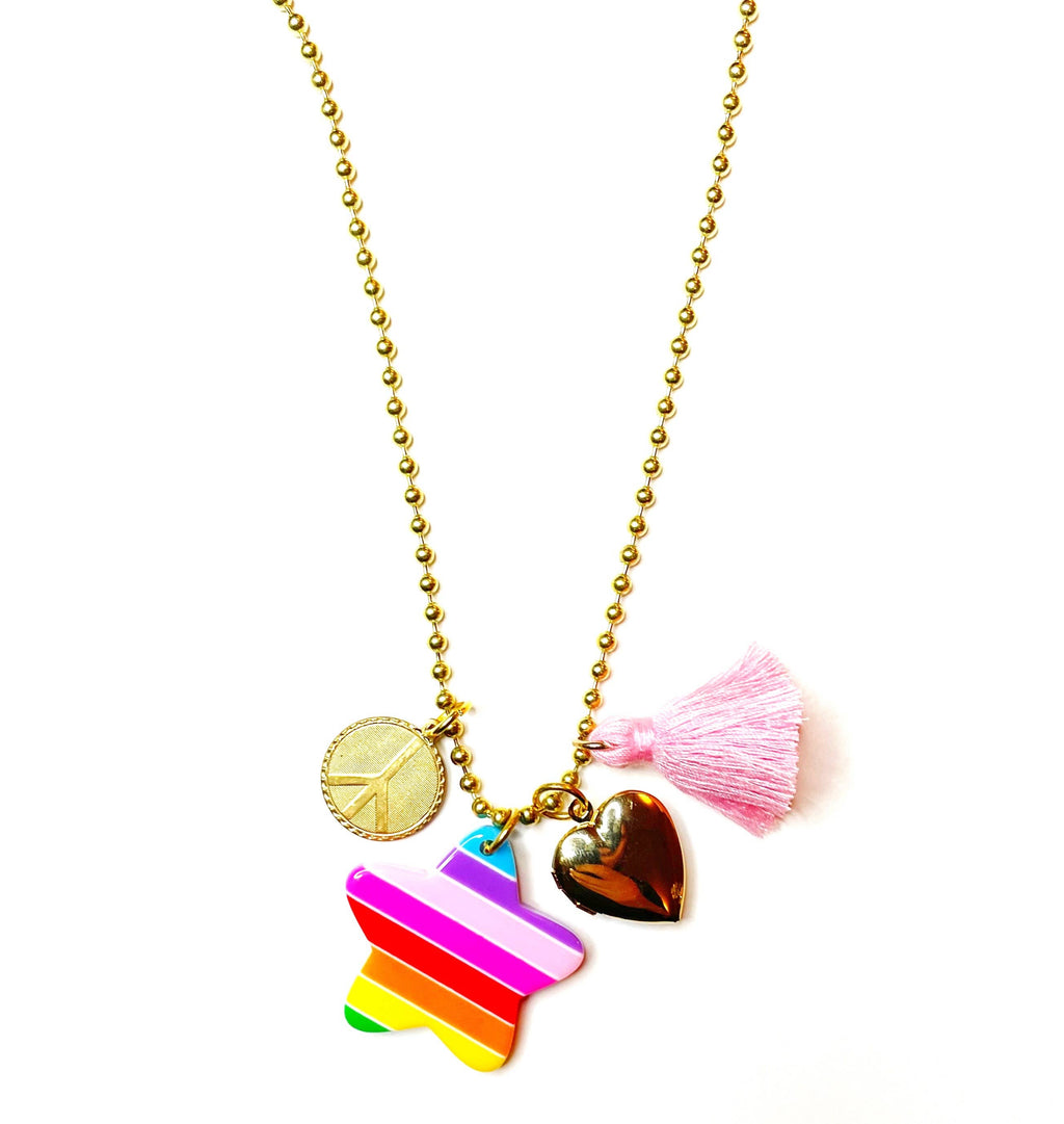 Love & Peace Charms Necklace