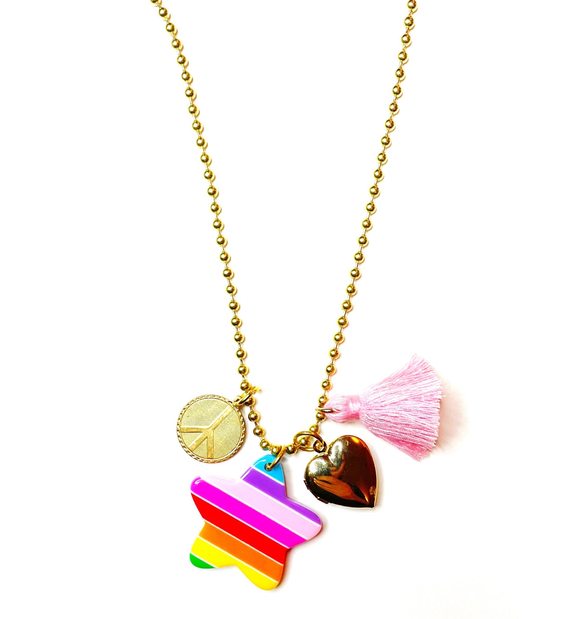 Love & Peace Charms Necklace