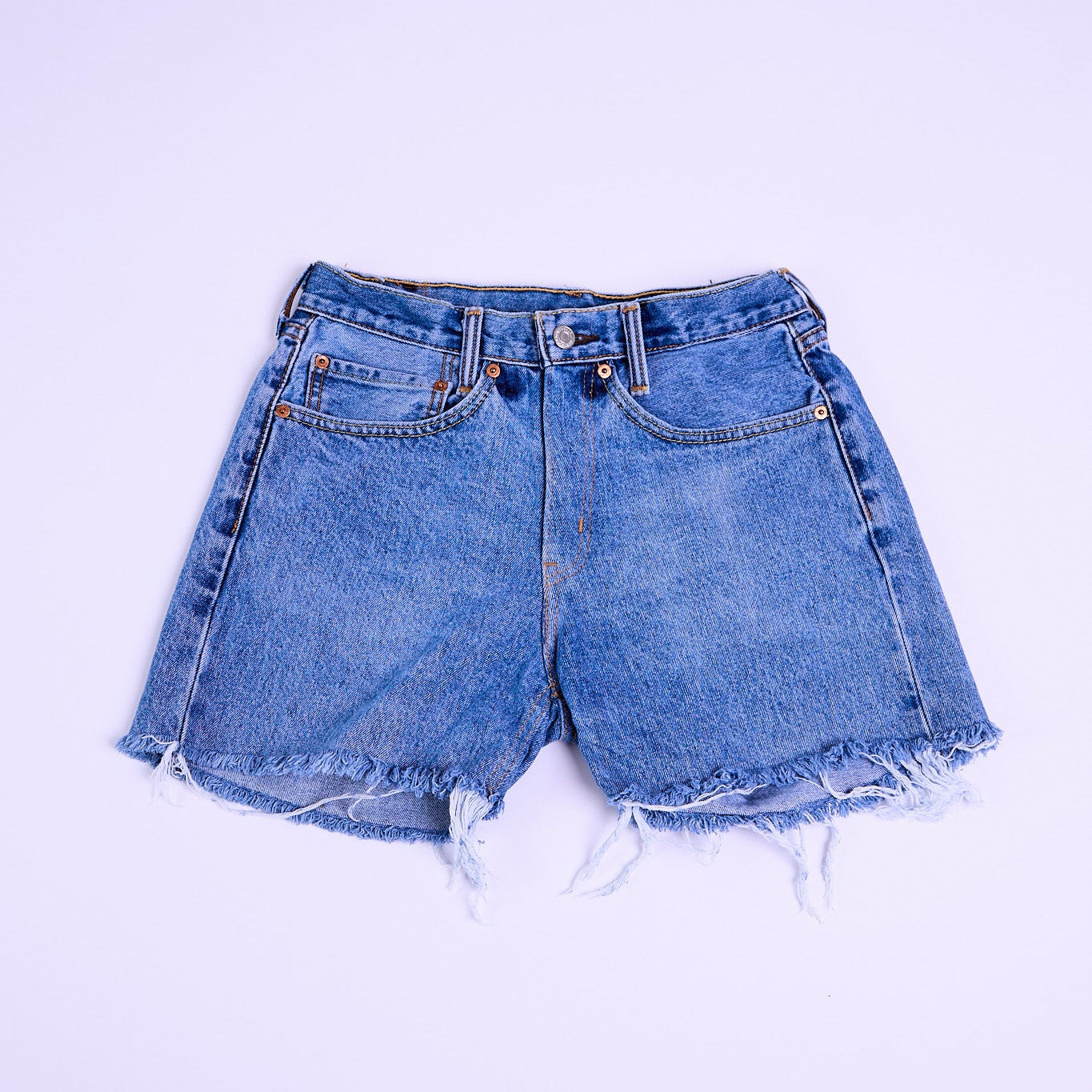 Vintage Levi’s Mid-Rise Upcycled Denim Shorts