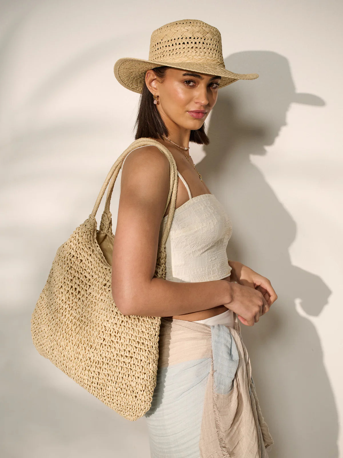 Solana Summer Tote Bag in Beige