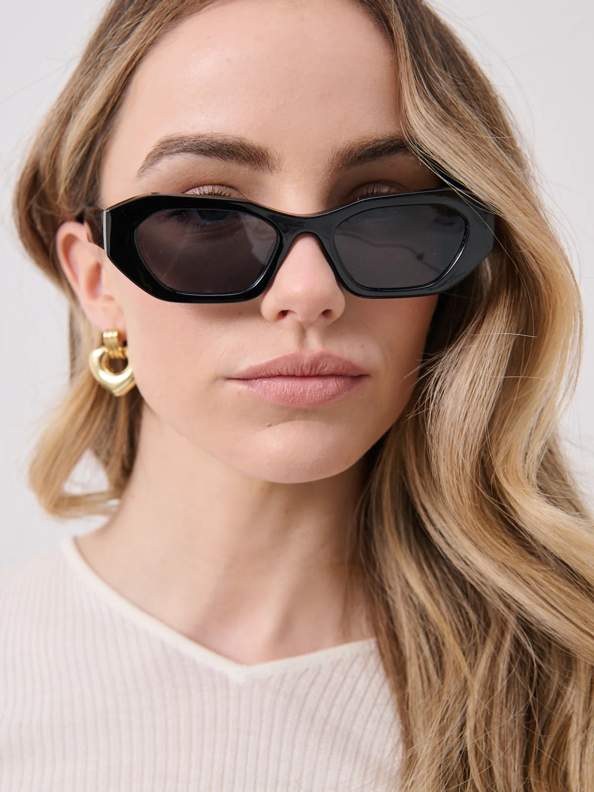 Laila Square Frame Sunglasses – Black