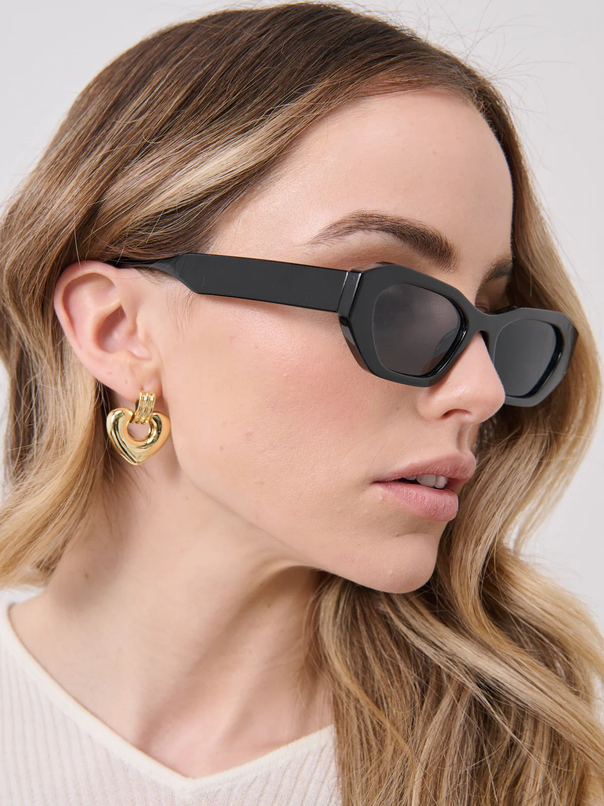 Laila Square Frame Sunglasses – Black