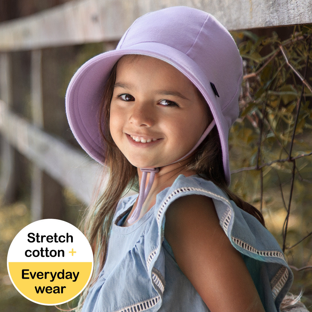Ponytail Bucket Sun Hat - Lilac