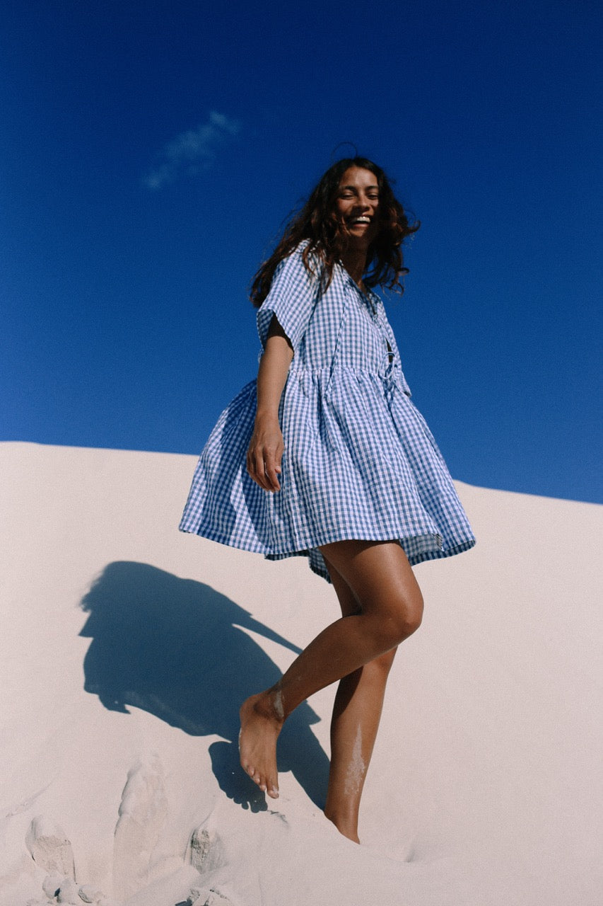 Darcey Tie Dress - check
