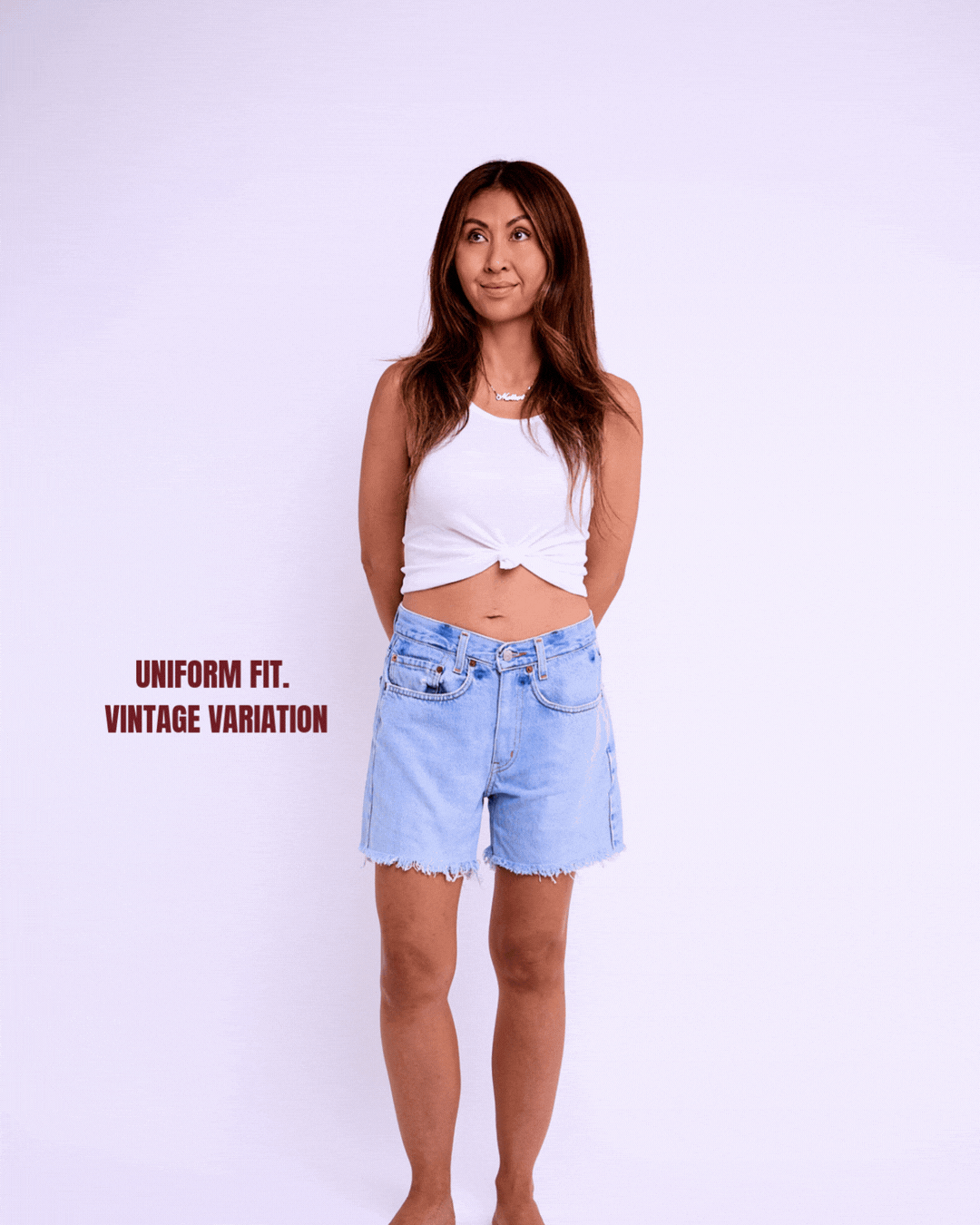 Vintage Levi’s Mid-Rise Upcycled Denim Shorts