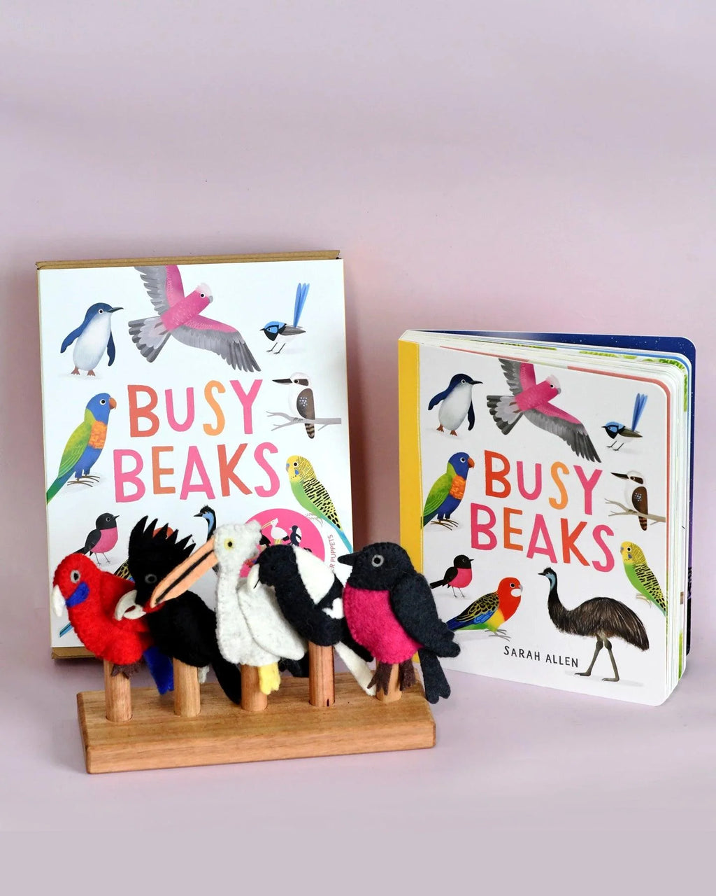 Busy Beaks Finger Puppet Book Set by Sarah Allen