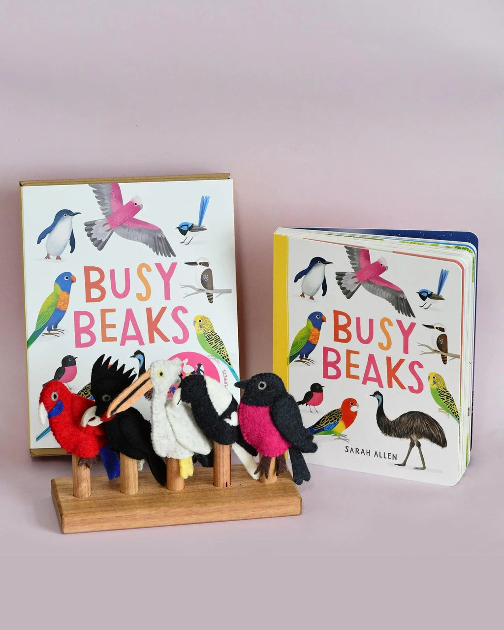Busy Beaks Finger Puppet Book Set by Sarah Allen