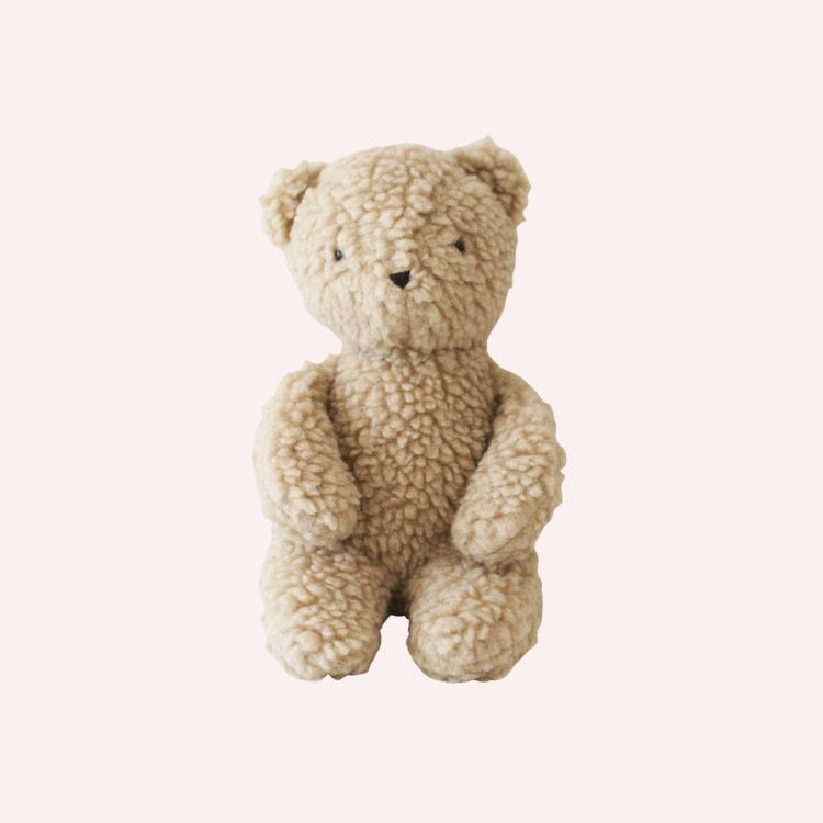 Charlie Sherpa Baby Bear 27cm Oatmeal