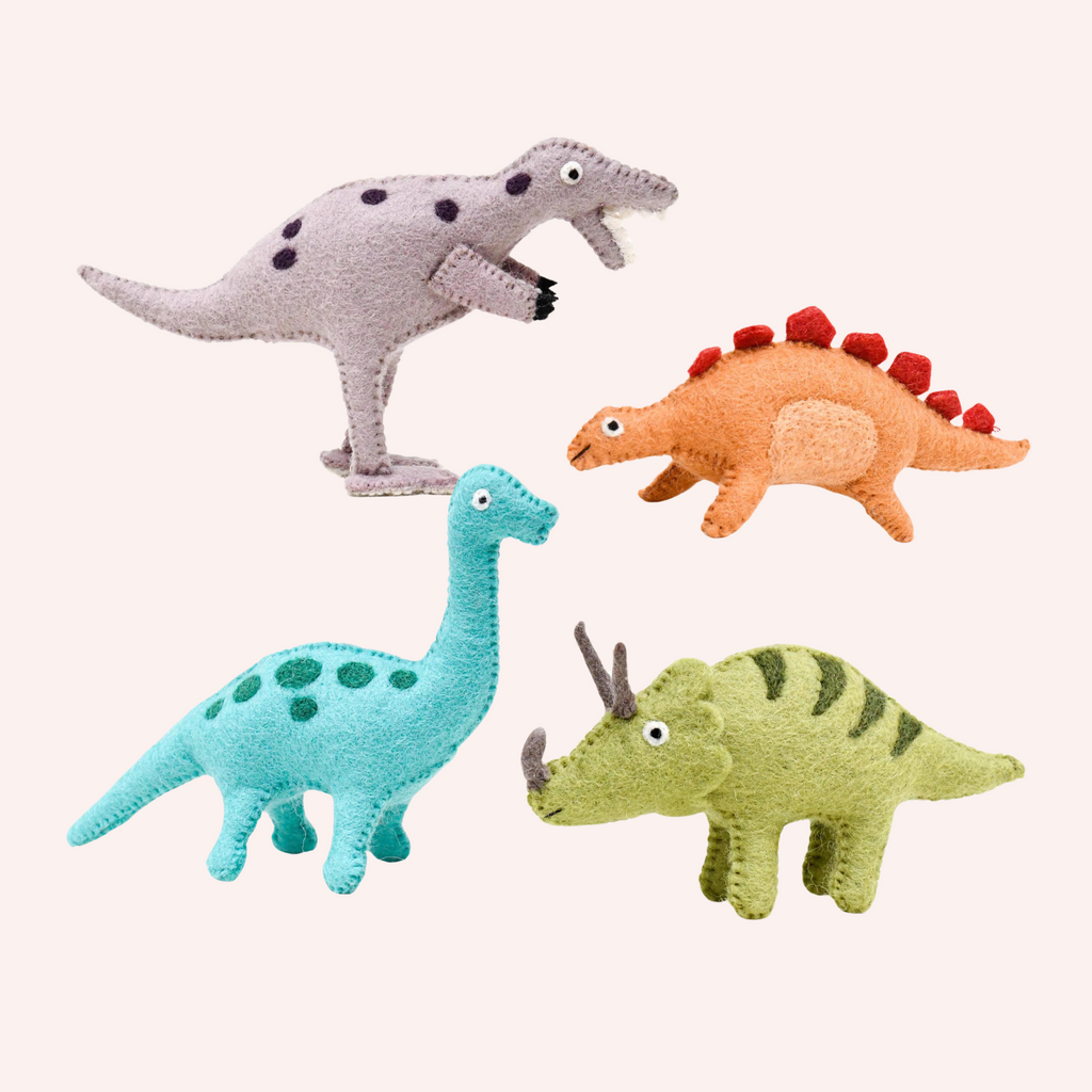 Felt Triceratops Dinosaur Toy