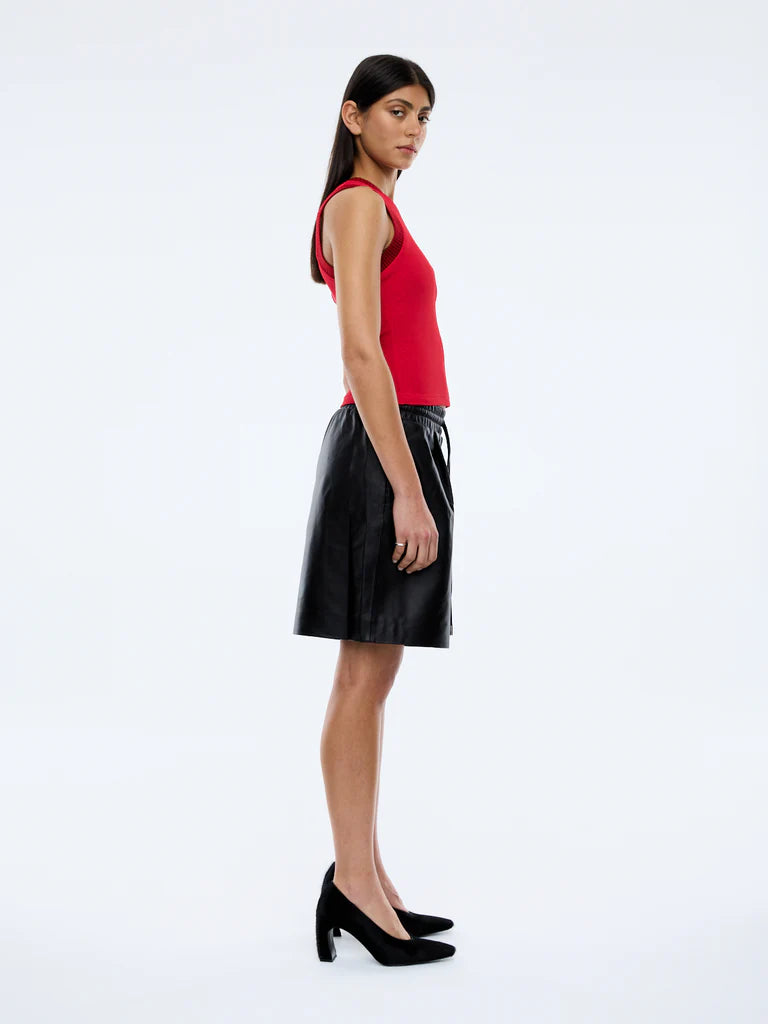 Serena Sheer Tank - Sunset Red