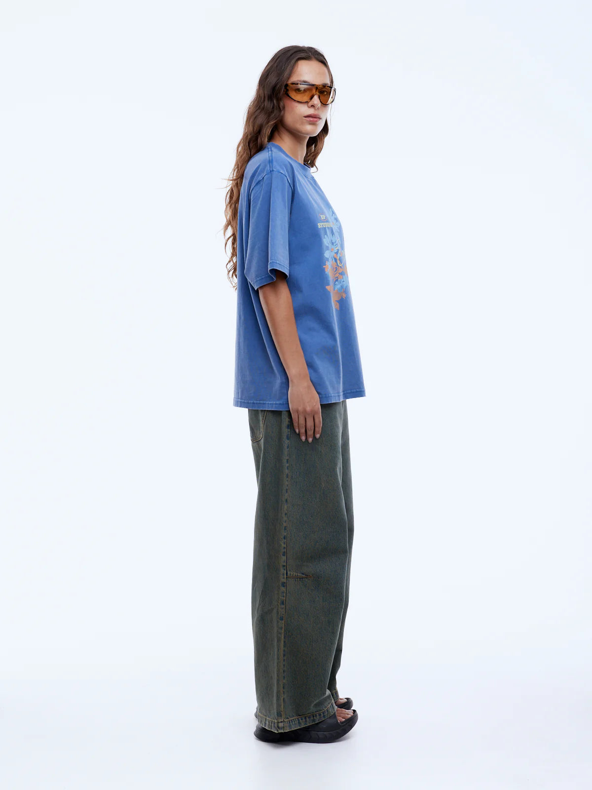 Ena Vintage Floral - washed indigo