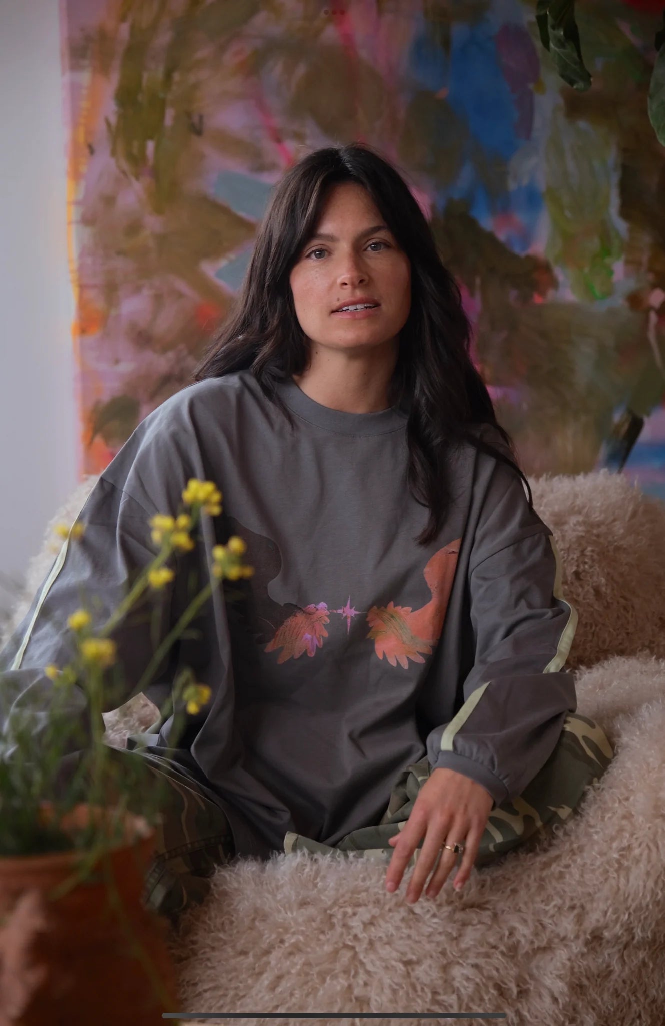 Levitate boxy long sleeve tee