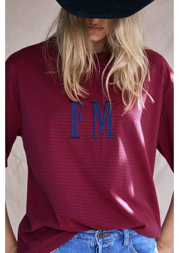 Oversize Stripe - Red/Navy