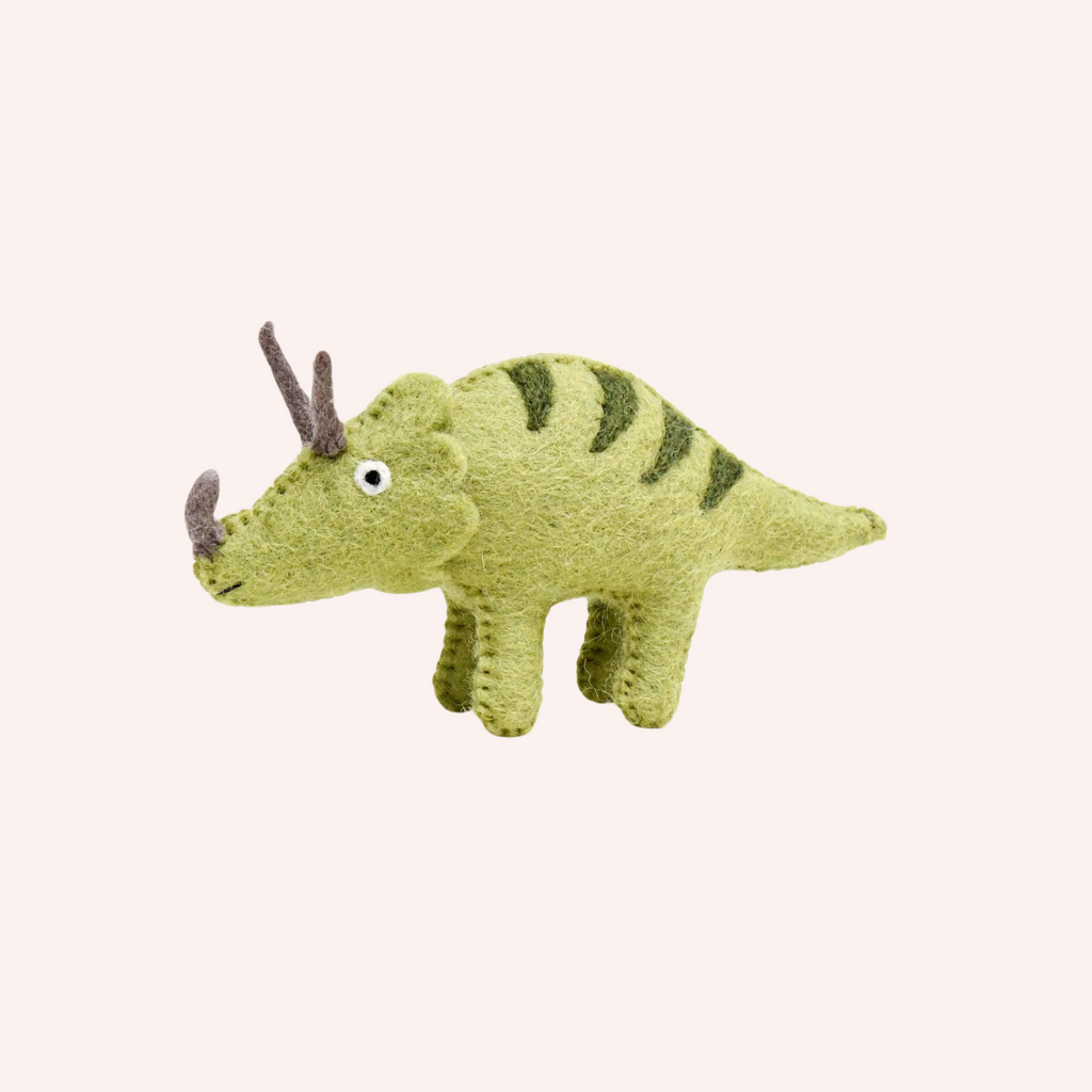 Felt Triceratops Dinosaur Toy