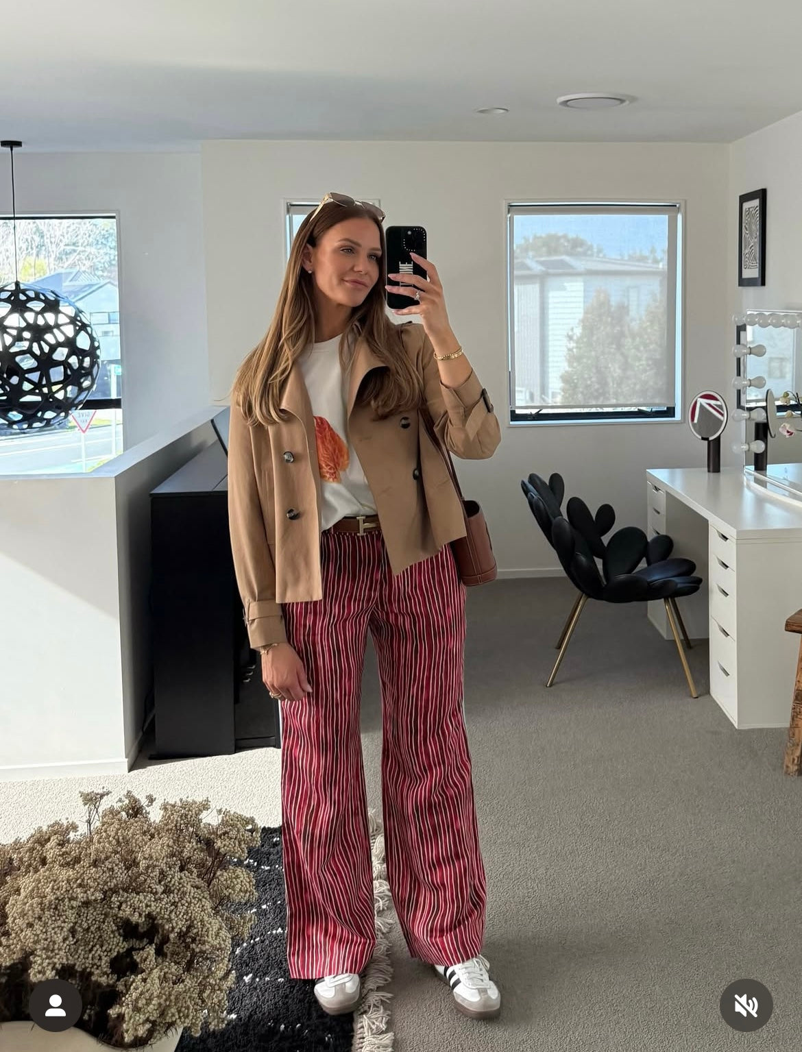 Pomegranate Linen Pants