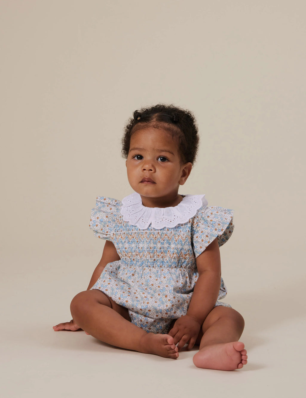 Lani Smocked Romper Sunny Floral