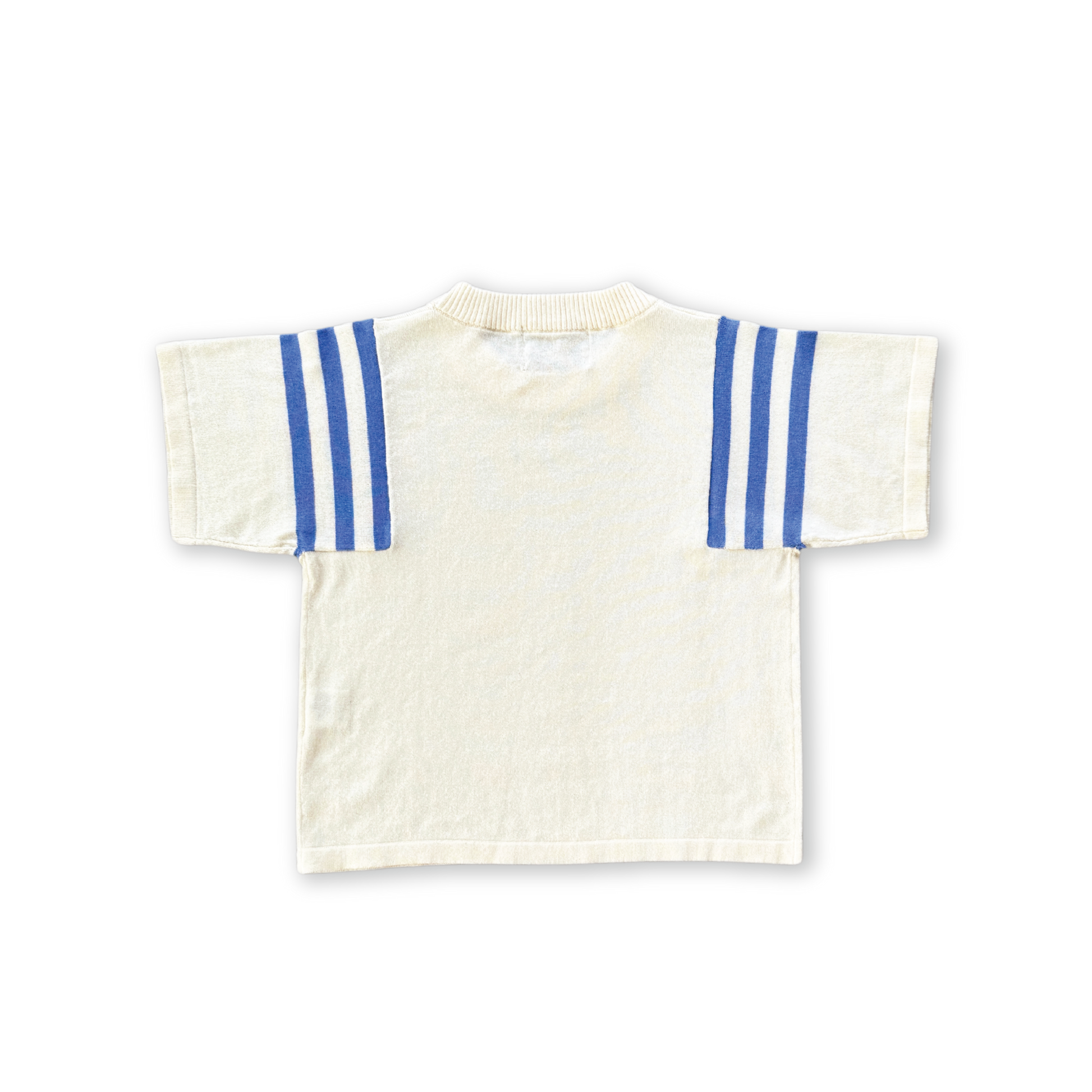 Knitted Stripe Sleeve Knitted Tee