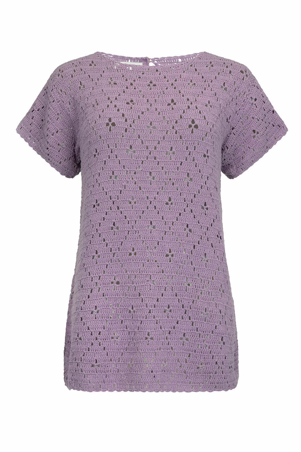 Nellie Crochet Mini Dress - Lavender