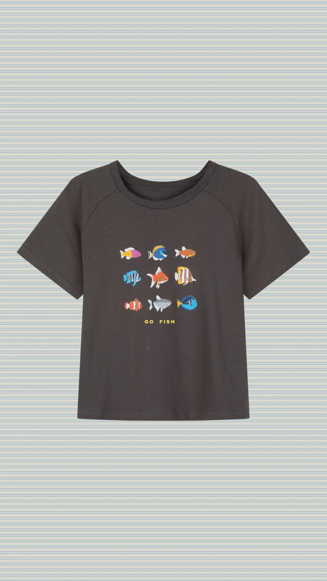 Go Fish Tee Charcoal
