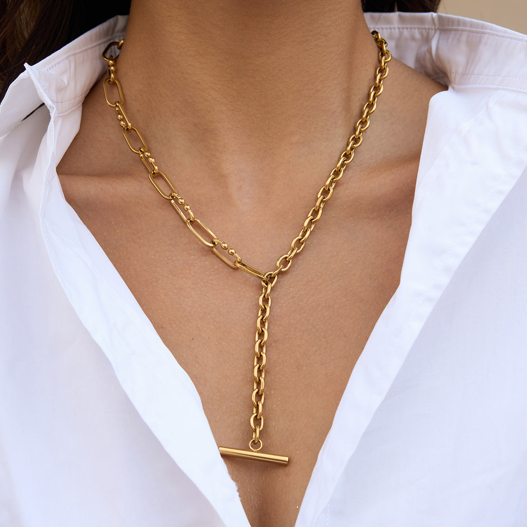 The Isla Drop Necklace 18k Gold Plated