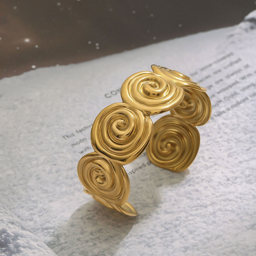 Ammonite Spiral Cuff