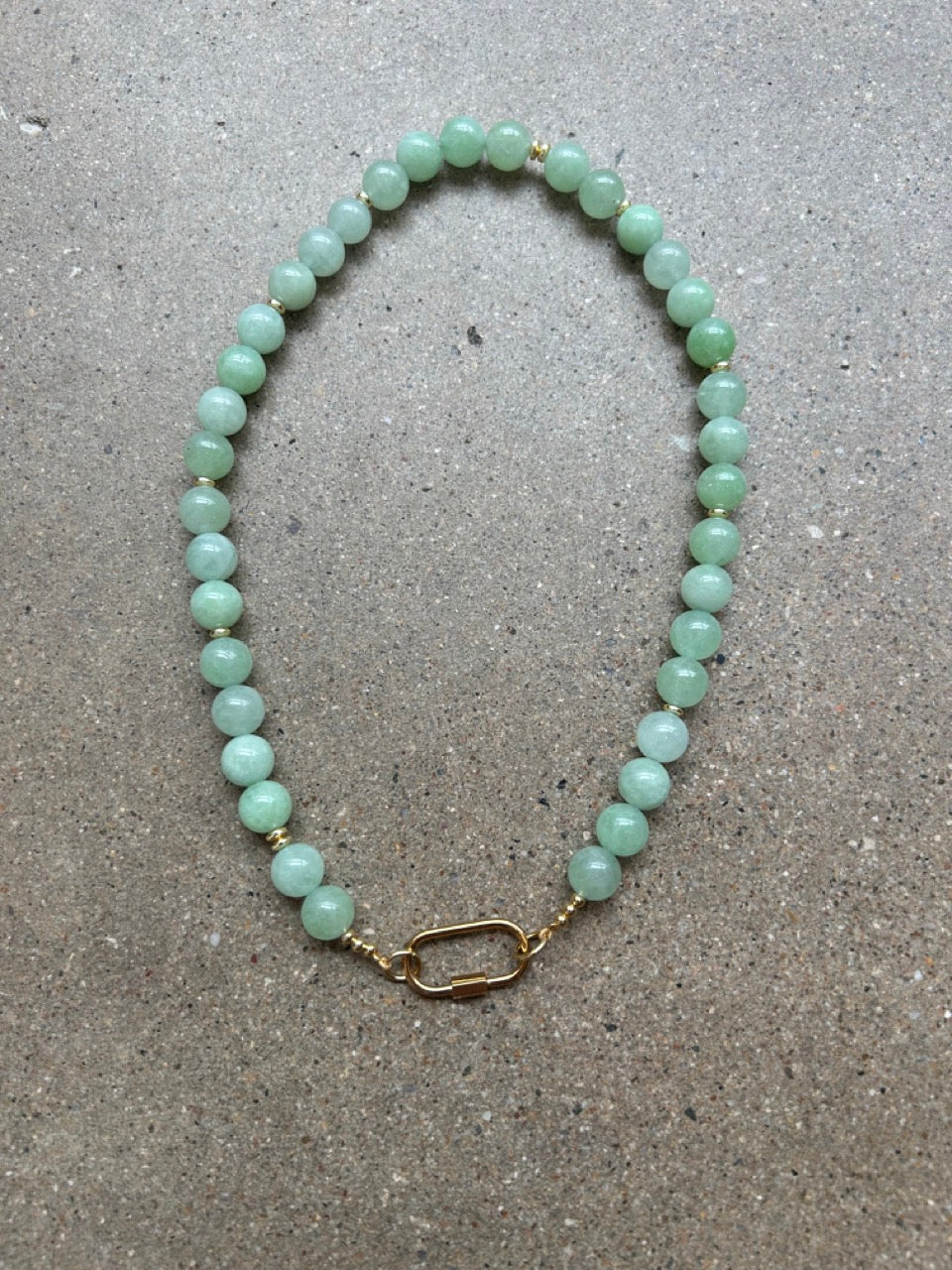Green Jade Natural Stone Necklace