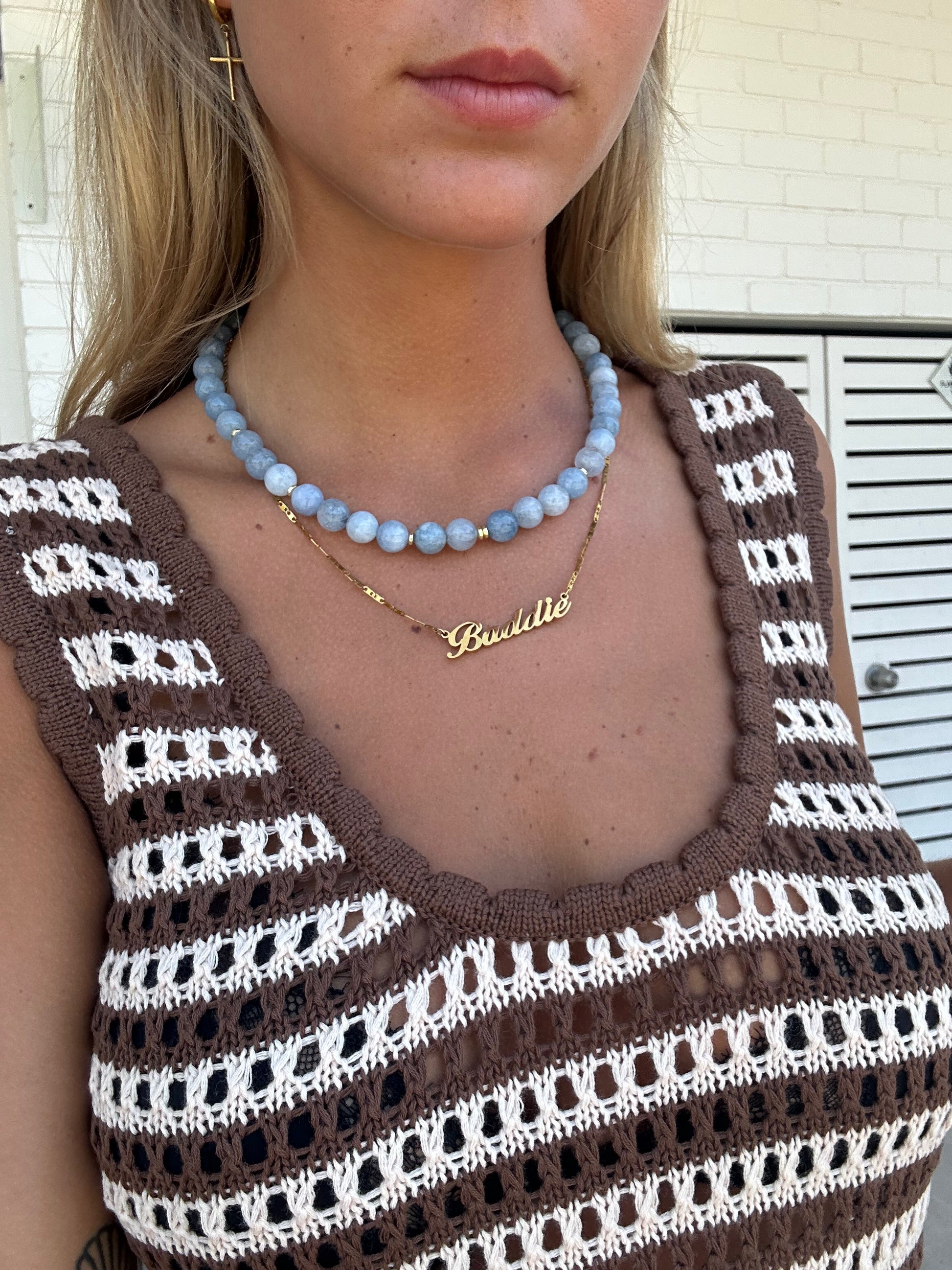 Azure Tide Natural Stone Necklace