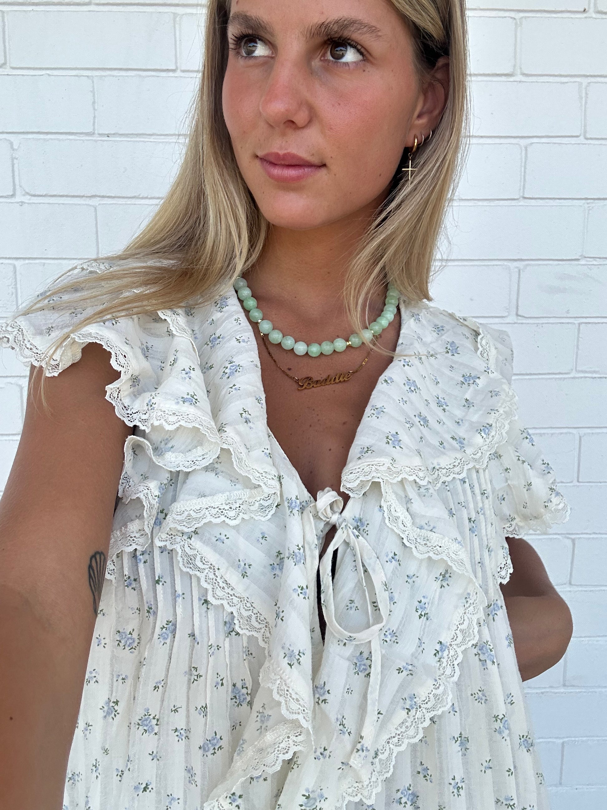 Green Jade Natural Stone Necklace