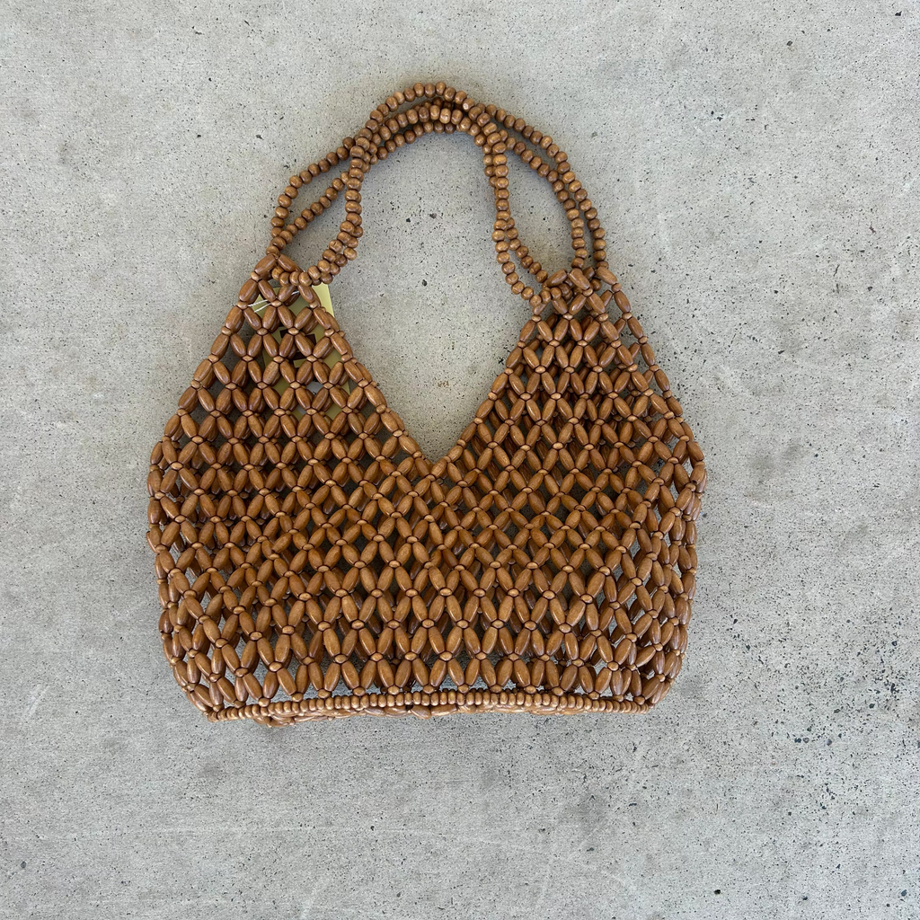 The Capri Beaded Bag - Brown
