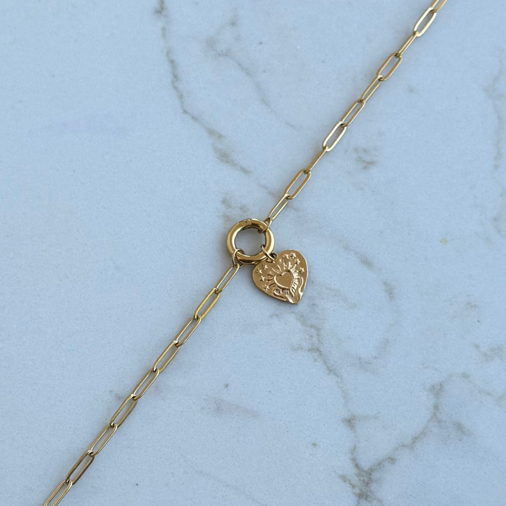 Romeo Pendant Charm Necklace – 18K Gold Plated