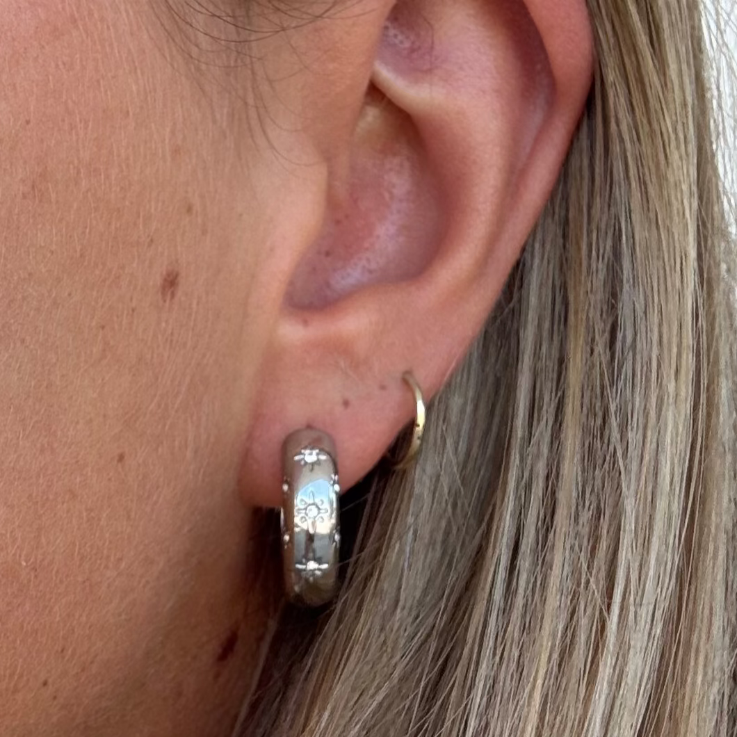 Celestia Silver Hoops