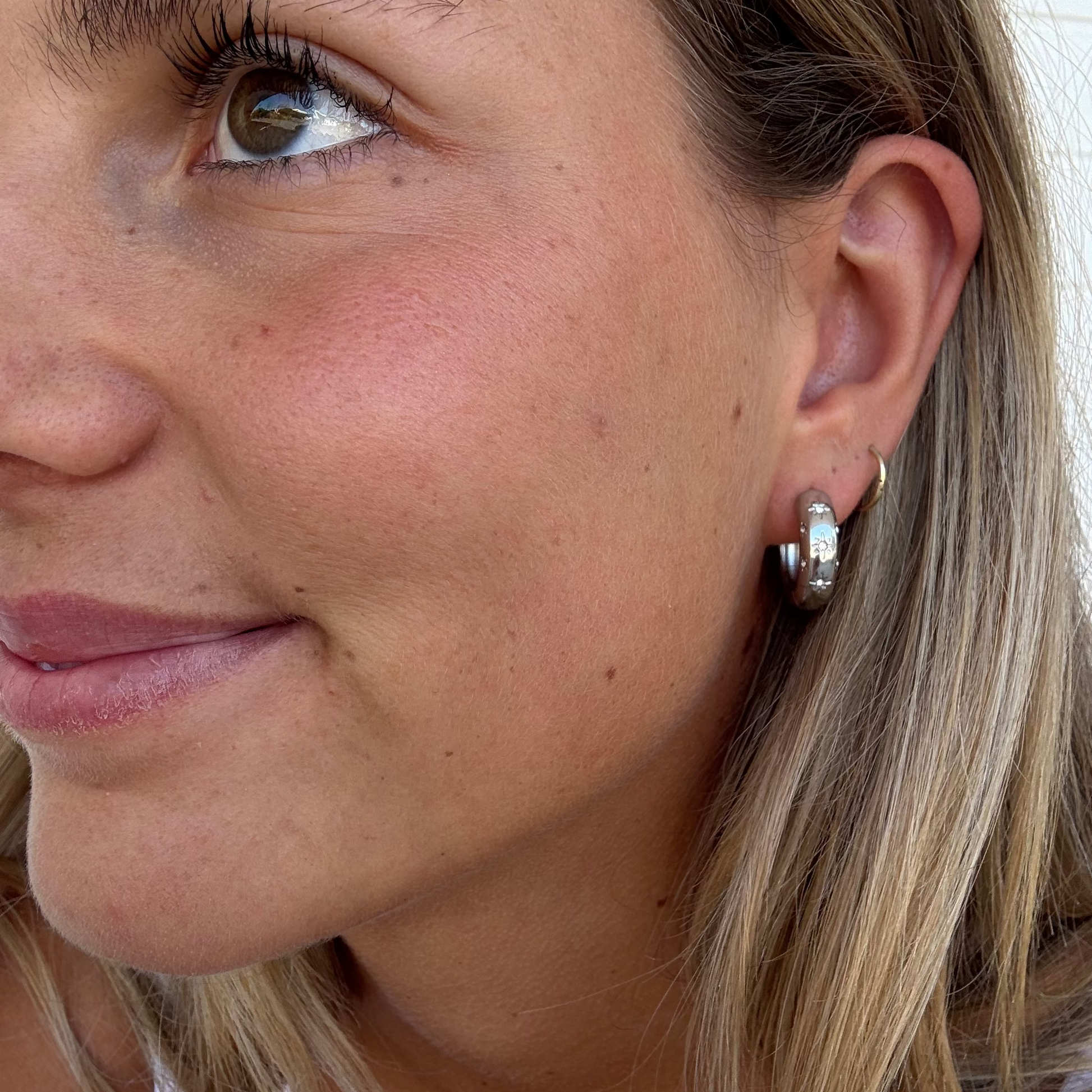 Celestia Silver Hoops