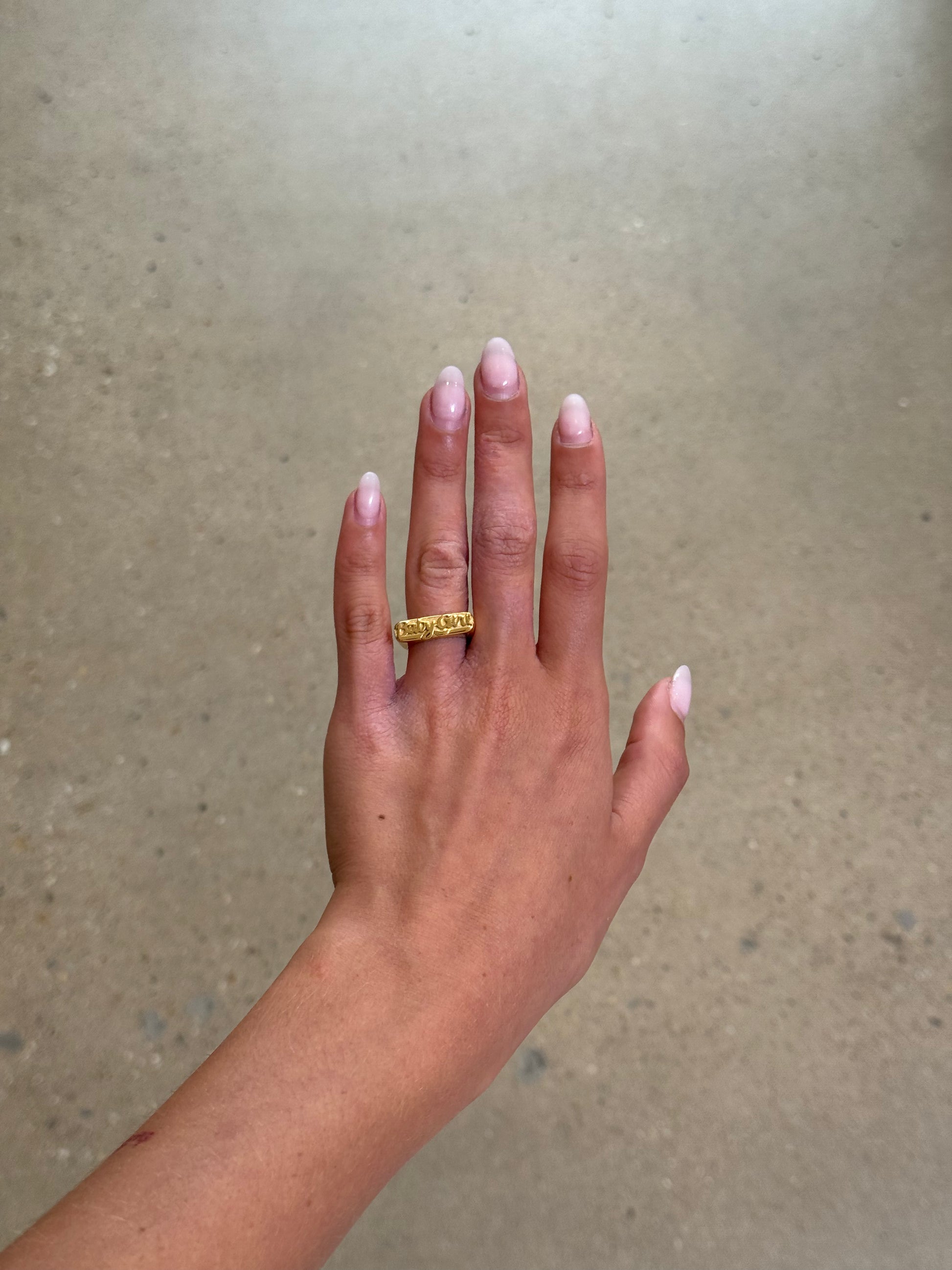 Baby Girl 18K Gold-Plated Signet Ring