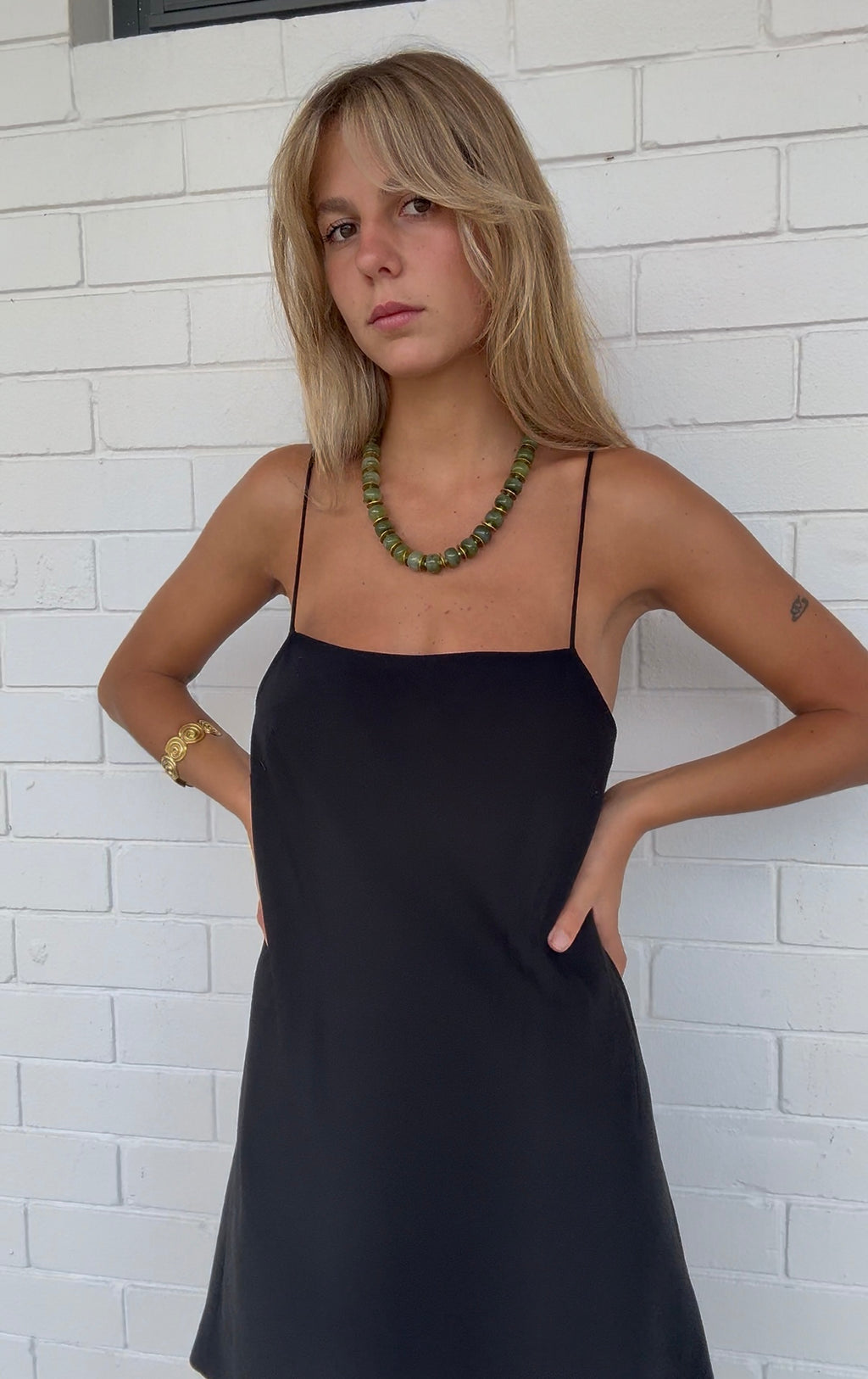 Olive Verde Bead Necklace