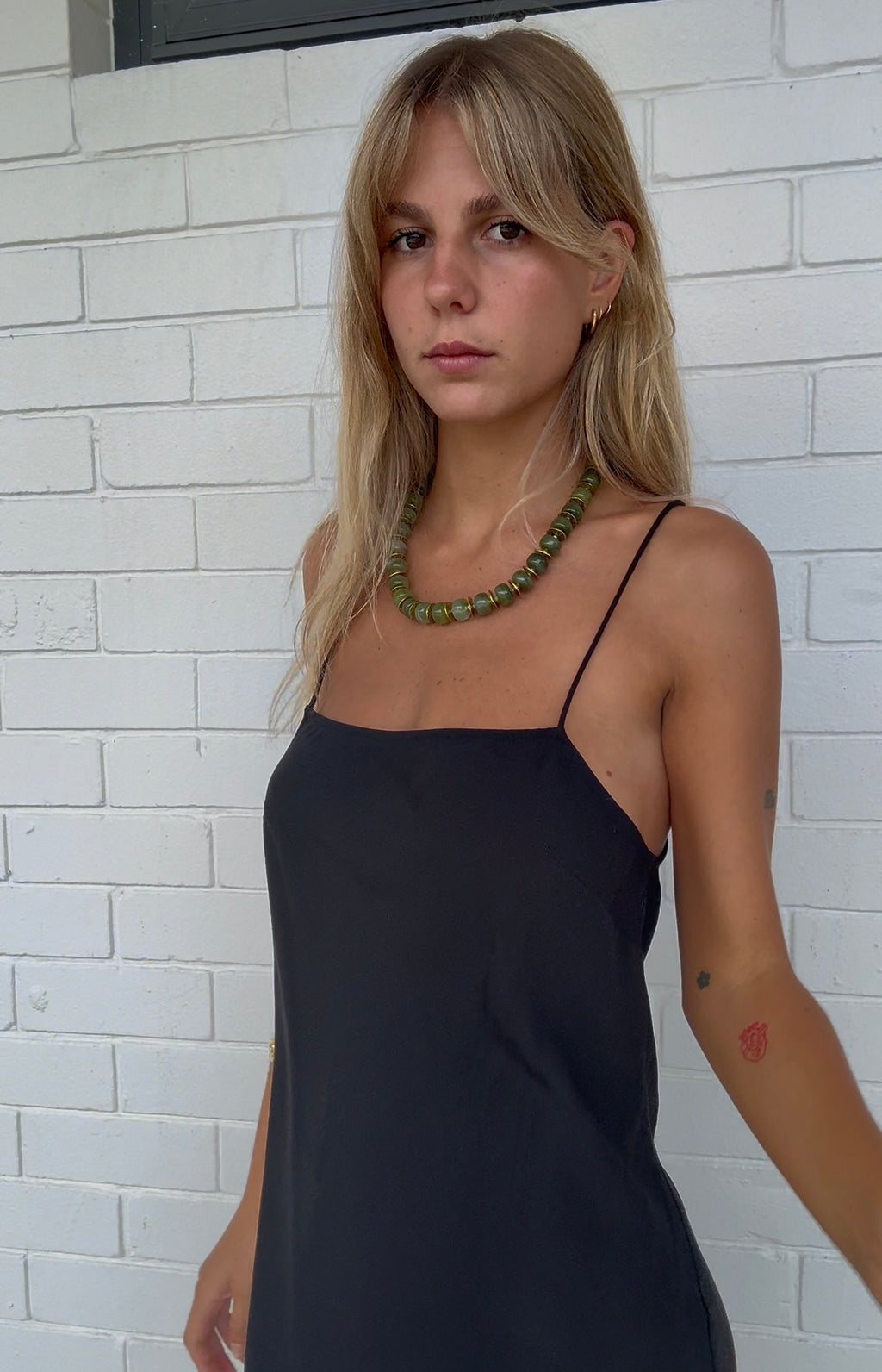 Olive Verde Bead Necklace