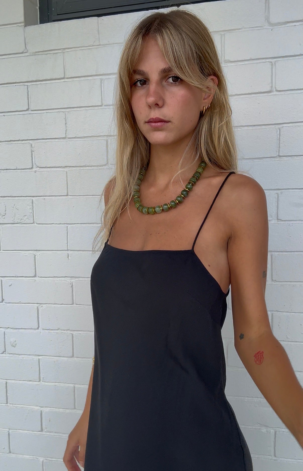 Olive Verde Bead Necklace