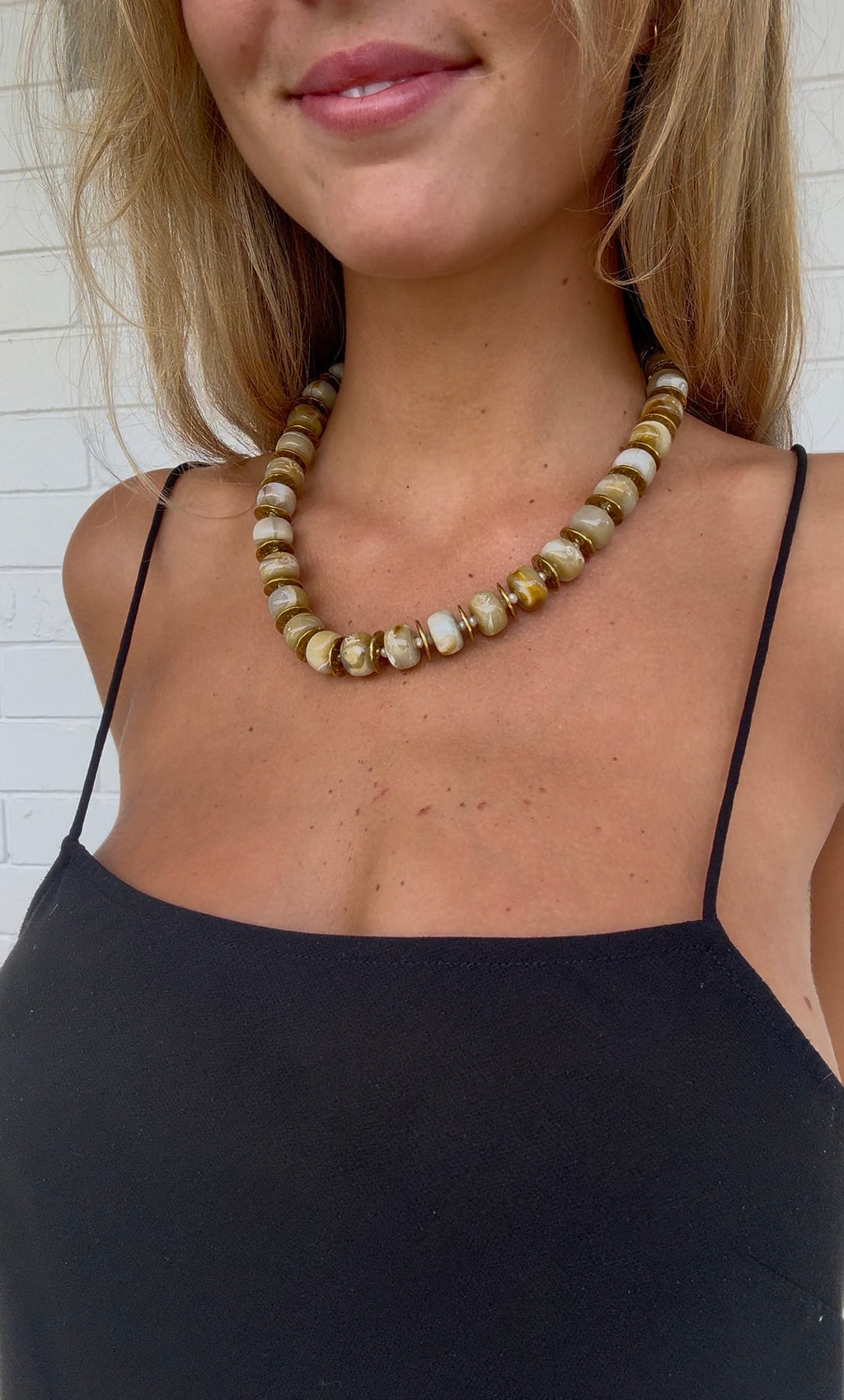 Amber Beaded Necklace