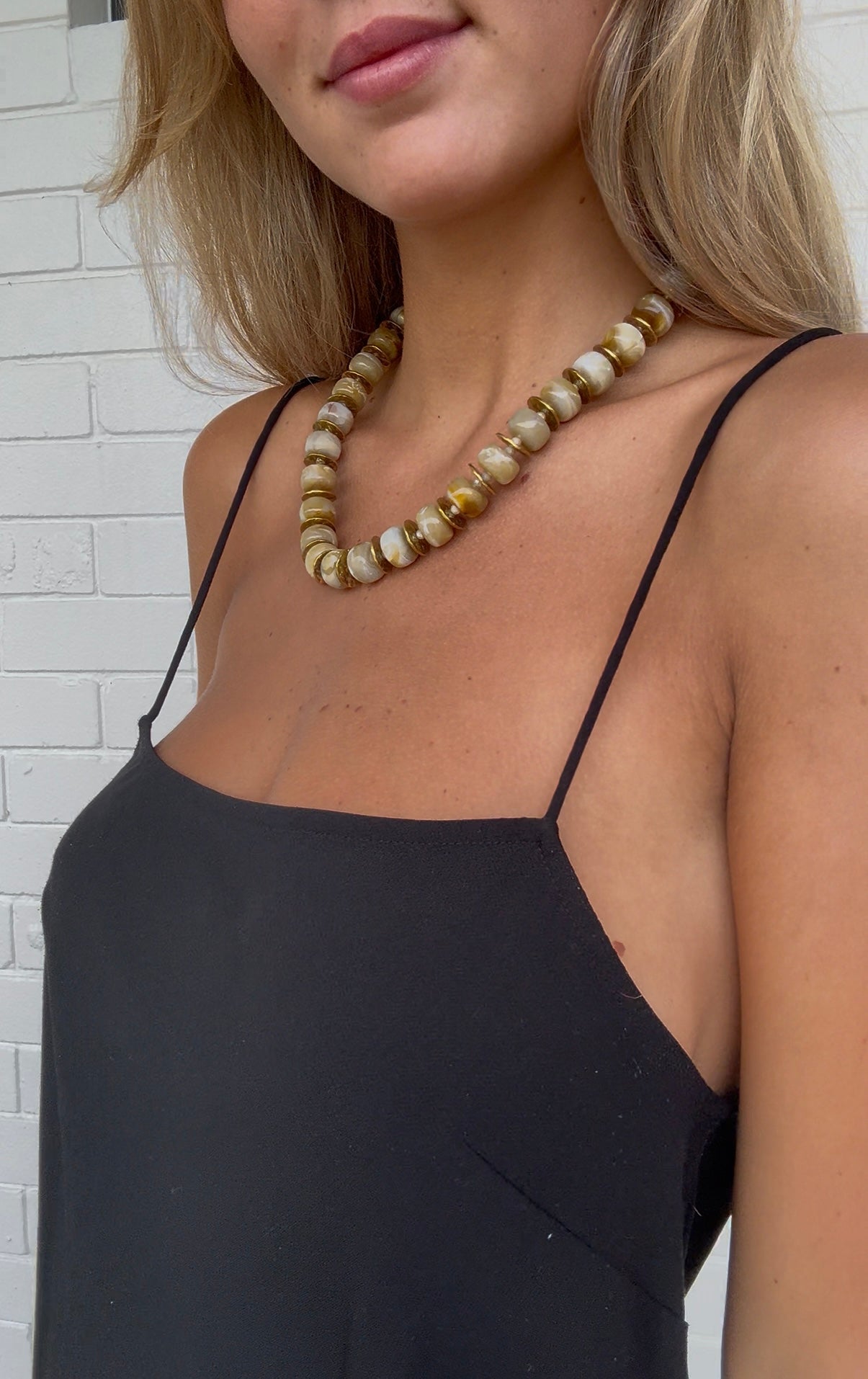 Amber Beaded Necklace