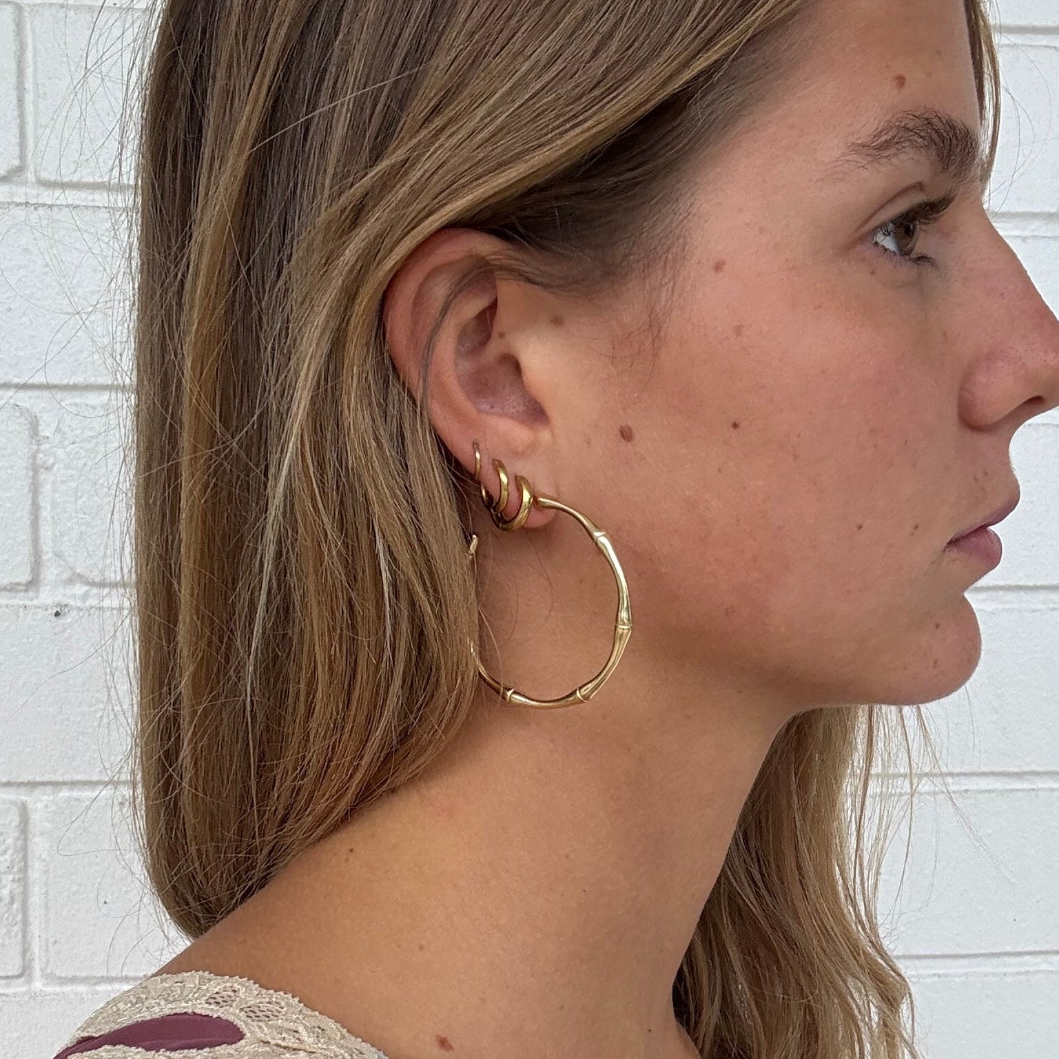 Bamboo Hoops - Gold