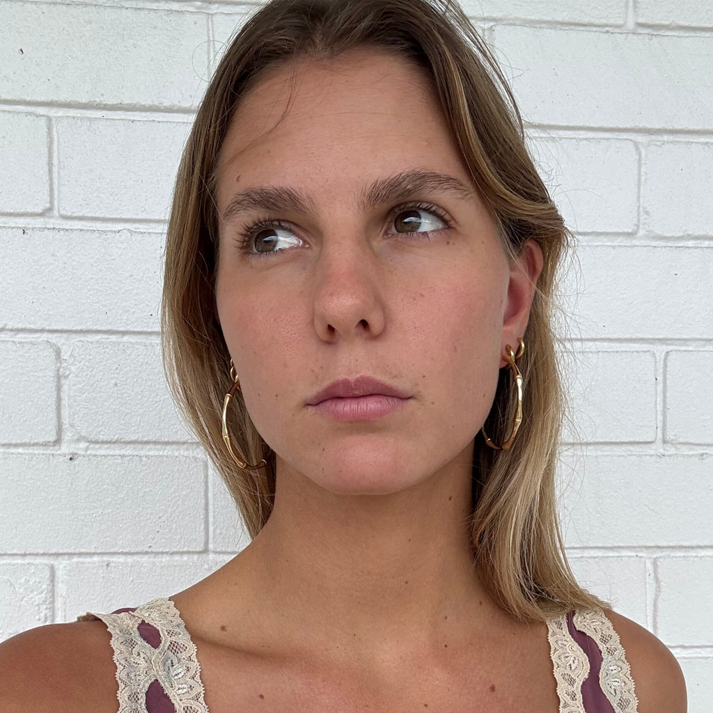 Bamboo Hoops - Gold