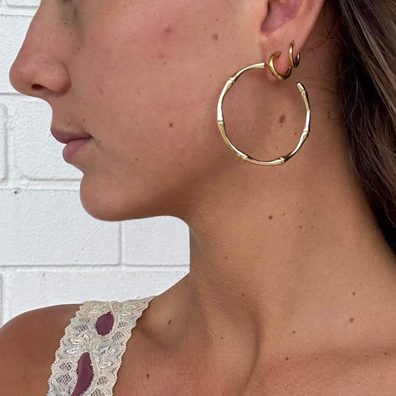Bamboo Hoops - Gold